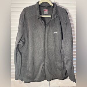 Wrangler Outdoor Fleece Jacket Men’s 2XL Gray Full Zip Lightweight